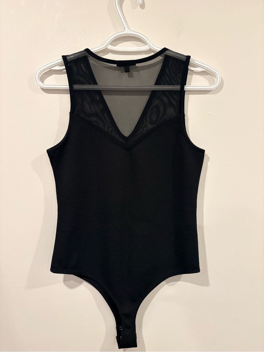 Dynamite Black Mesh V-Neck Bodysuit Size Medium - Picture 4 of 10
